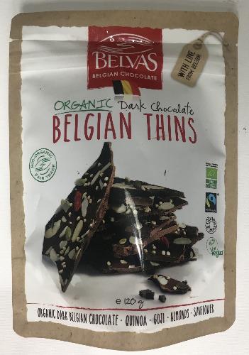 Belvas Thins dark quinoa goji 