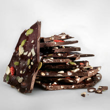 Load image into Gallery viewer, Belvas Thins - Dark 60% chocolate with Quinoa, Goji, Almond and Sunflower 120gm
