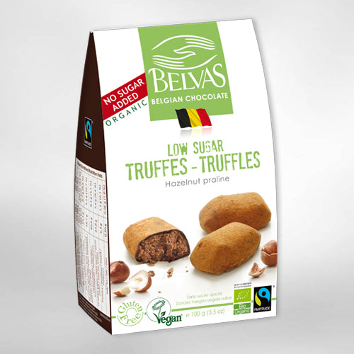 Belvas Hazelnut truffles No Sugar added 